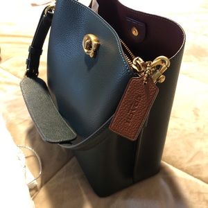 Coach Colorblock Willow Bucket Bag-Amazon Green/Multi/Brass